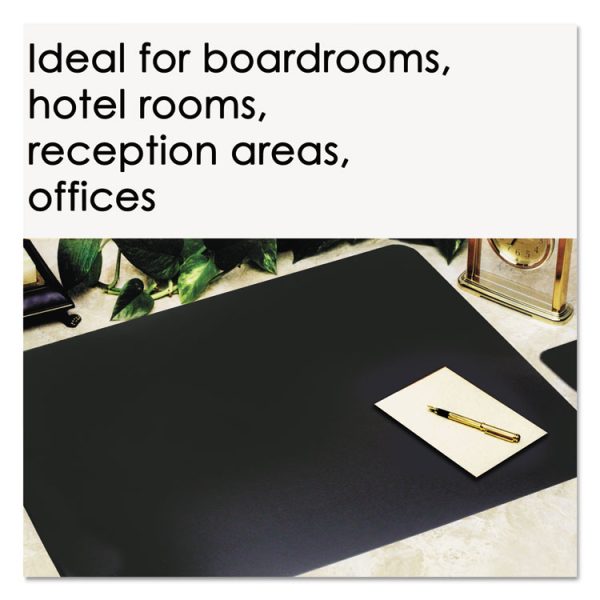 Leather Desk Pad with Coaster, 20 x 36, Black - Image 4