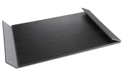 Monticello Desk Pad, with Fold-Out Sides, 24 x 19, Black