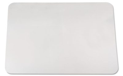 KrystalView Desk Pad with Antimicrobial Protection, Glossy Finish, 24 x 19, Clear