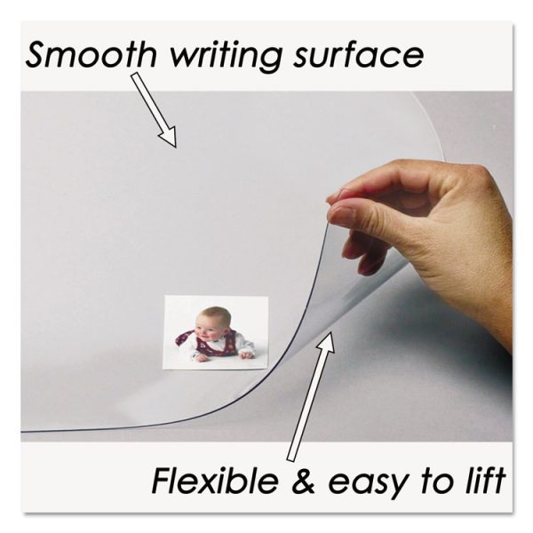 KrystalView Desk Pad with Antimicrobial Protection, Glossy Finish, 24 x 19, Clear - Image 3