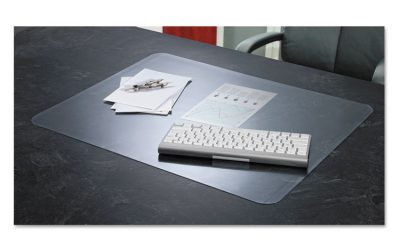 KrystalView Desk Pad with Antimicrobial Protection, Matte Finish, 24 x 19,  Clear