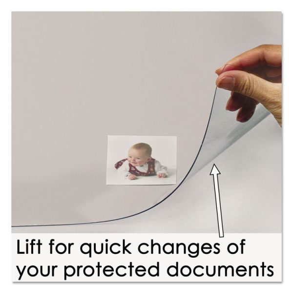 KrystalView Desk Pad with Antimicrobial Protection, Matte Finish, 36 x 20, Clear - Image 2