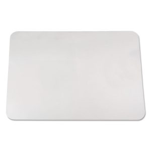 KrystalView Desk Pad with Antimicrobial Protection, Glossy Finish, 22 x 17, Clear