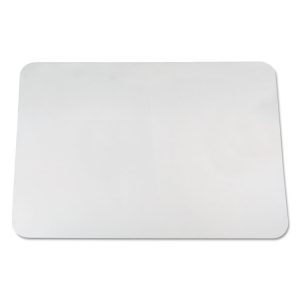 KrystalView Desk Pad with Antimicrobial Protection, Glossy Finish, 38 x 24, Clear