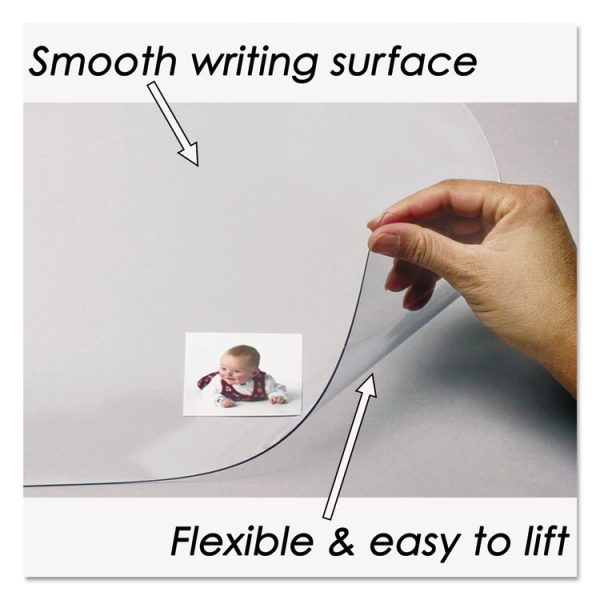 KrystalView Desk Pad with Antimicrobial Protection, Glossy Finish, 38 x 24, Clear - Image 3