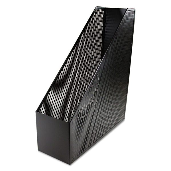Urban Collection Punched Metal Magazine File, 3.5 x 10 x 11.5, Black - Image 2