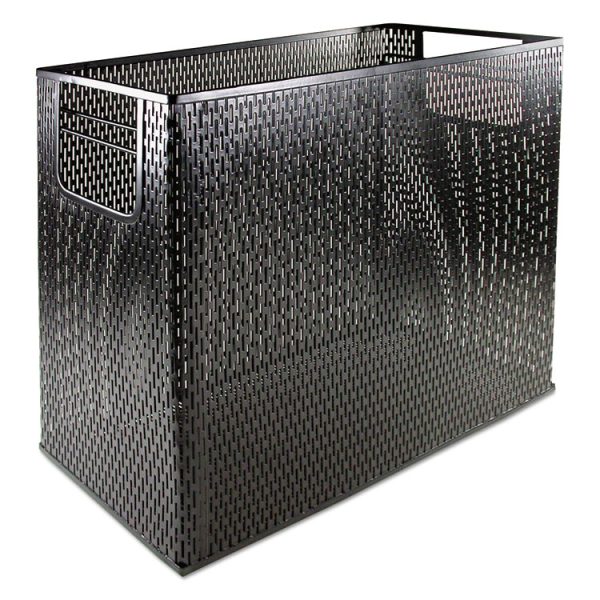 Urban Collection Punched Metal Desktop File, 1 Section, Letter To Legal Size Files, 13" X 5.75" X 10.75", Black - Image 2