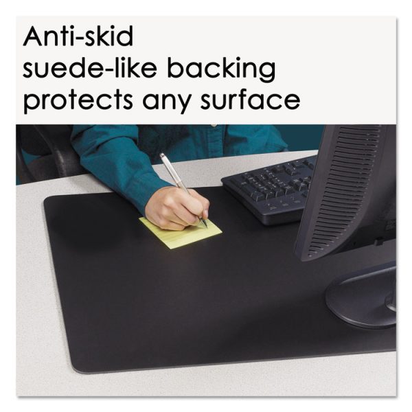 Rhinolin II Desk Pad with Antimicrobial Protection, 24 x 17, Black - Image 4