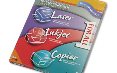 Color Laser/inkjet Transparency Film, 8.5 X 11, 50/box