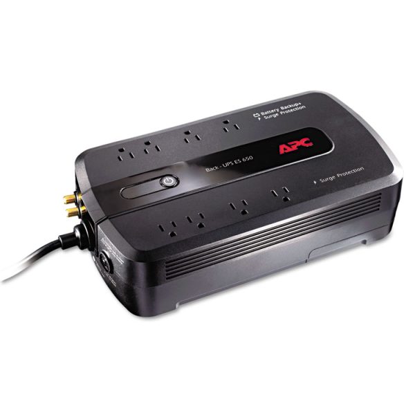 BE650G1 Back-UPS ES 650 Battery Backup System, 8 Outlets, 650 VA, 340 J - Image 3