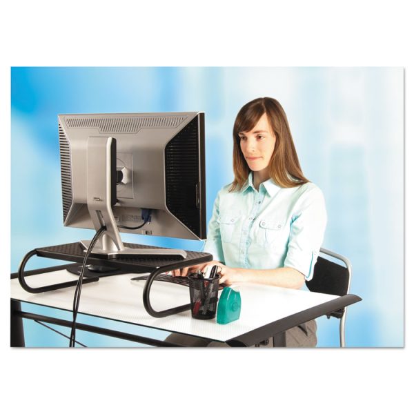 Metal Art Monitor Stand, 19" X 12.5" X 5.25", Black, Supports 30 Lbs - Image 5