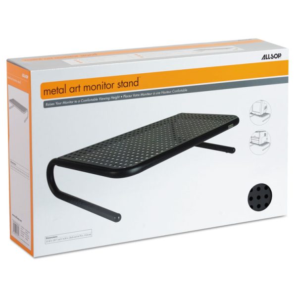 Metal Art Monitor Stand, 19" X 12.5" X 5.25", Black, Supports 30 Lbs - Image 2