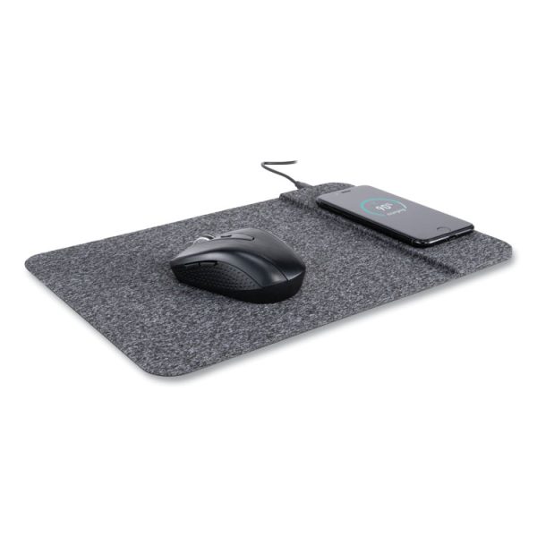 Powertrack Wireless Charging Mouse Pad, 13 x 8.75, Gray - Image 2