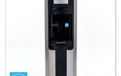 Hot and Cold Water Dispenser, 3-5 gal, 13 dia  x 38.75 h, Stainless Steel