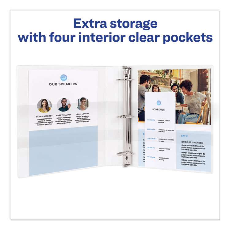 Durable View Binder With Durahinge And Ezd Rings, 3 Rings, 5" Capacity, 11 X 8.5, Black, (9900) - Image 5
