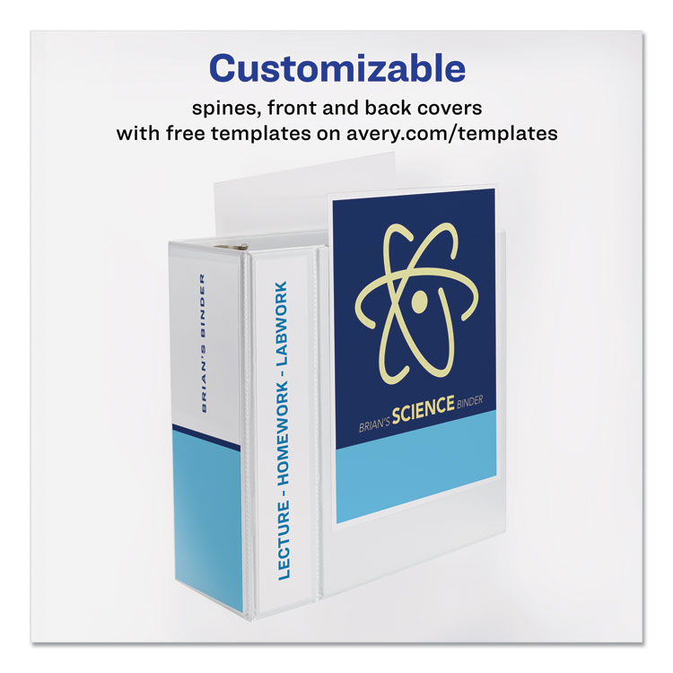 Durable View Binder With Durahinge And Ezd Rings, 3 Rings, 5" Capacity, 11 X 8.5, Black, (9900) - Image 3