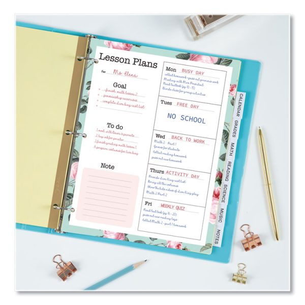 Insertable Big Tab Dividers, 8-Tab, Double-Sided Gold Edge Reinforcing, 11 x 8.5, Buff, Clear Tabs, 24 Sets - Image 7