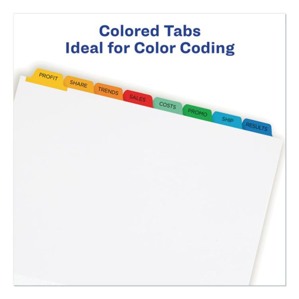 Print and Apply Index Maker Clear Label Dividers, 8-Tab, Color Tabs, 11 x 8.5, White, Traditional Color Tabs, 5 Sets - Image 6