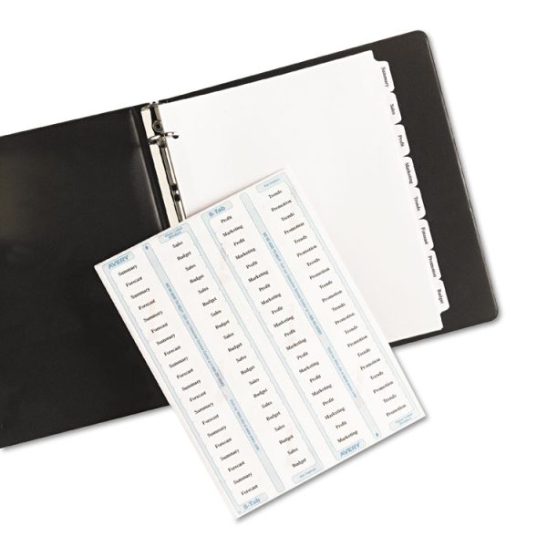 Print and Apply Index Maker Clear Label Dividers, Copiers, 8-Tab, 11 x 8.5, White, 5 Sets - Image 2