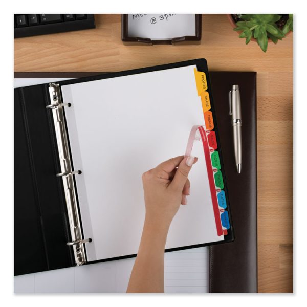 Print and Apply Index Maker Clear Label Dividers, 8-Tab, Color Tabs, 11 x 8.5, White, Traditional Color Tabs, 25 Sets - Image 7