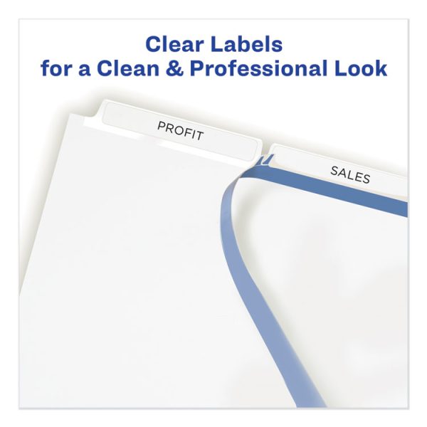 Print and Apply Index Maker Clear Label Dividers, 3-Tab, White Tabs, 11 x 8.5, White, 5 Sets - Image 3