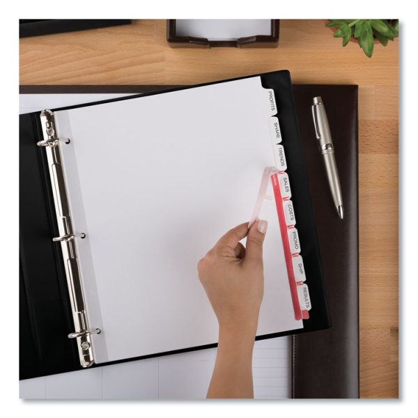 Print and Apply Index Maker Clear Label Dividers, Extra Wide Tabs, 8-Tab, 11.25 x 9.25, White, 5 Sets - Image 7
