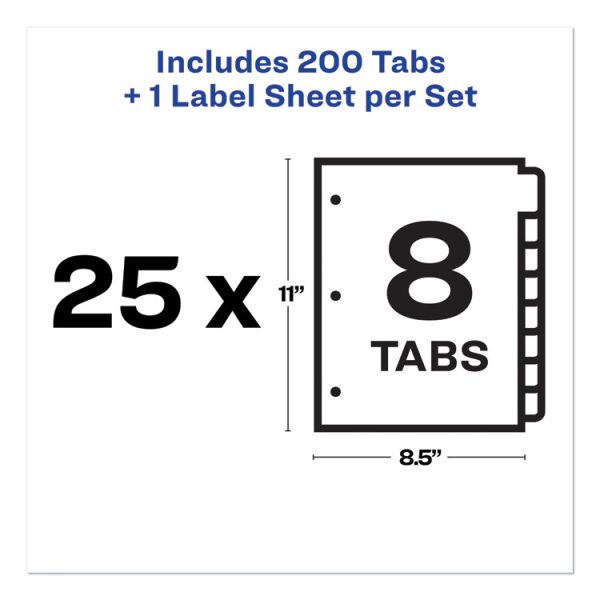 Print and Apply Index Maker Clear Label Dividers, 8-Tab, 11 x 8.5, White, 25 Sets - Image 5