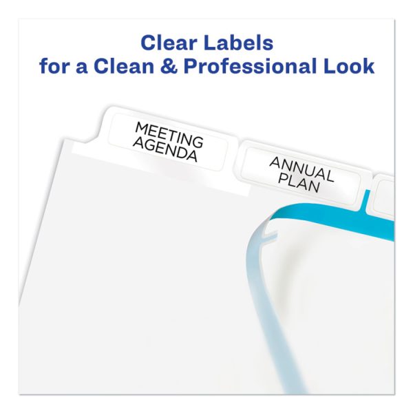 Print and Apply Index Maker Clear Label Dividers, Big Tab, 5-Tab, White Tabs, 11 x 8.5, White, 5 Sets - Image 3
