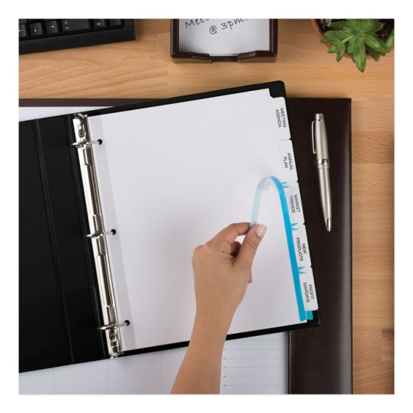 Print and Apply Index Maker Clear Label Dividers, Big Tab, 5-Tab, White Tabs, 11 x 8.5, White, 5 Sets - Image 7
