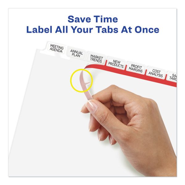Print and Apply Index Maker Clear Label Dividers, Big Tab, 8-Tab, 11 x 8.5, White, 5 Sets - Image 4
