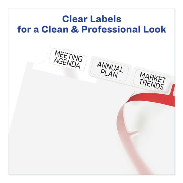 Print and Apply Index Maker Clear Label Dividers, Big Tab, 8-Tab, 11 x 8.5, White, 5 Sets - Image 3