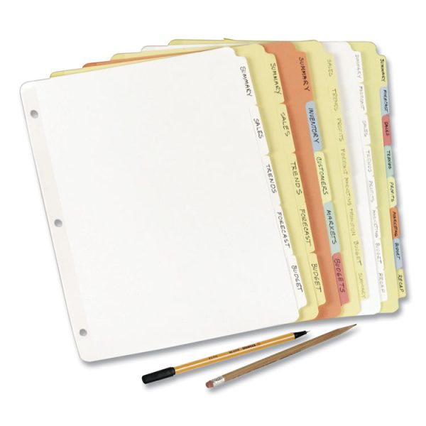 Write and Erase Plain-Tab Paper Dividers, 5-Tab, 11 x 8.5, Buff, 36 Sets - Image 4