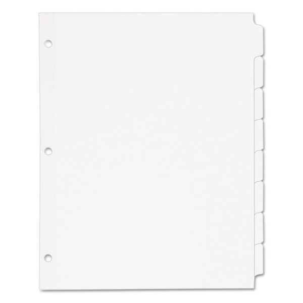 Write and Erase Plain-Tab Paper Dividers, 8-Tab, 11 x 8.5, White, 24 Sets - Image 3