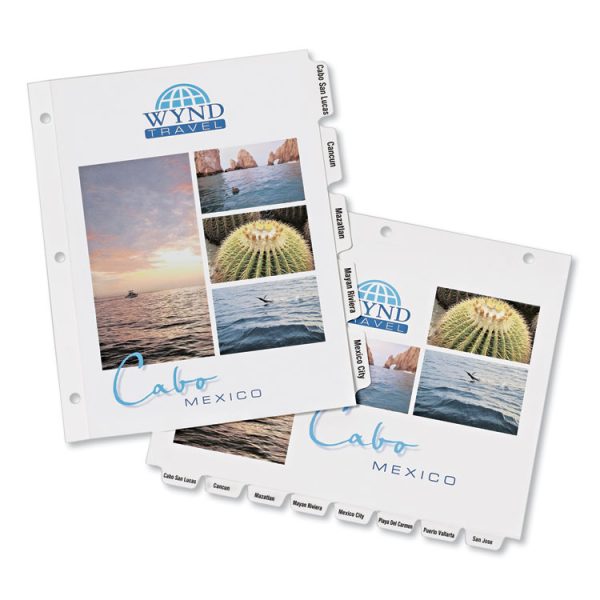 Customizable Print-On Dividers, 3-Hole Punched, 5-Tab, 11 x 8.5, White, 5 Sets - Image 6