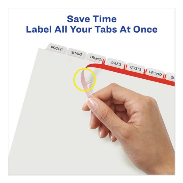 Print and Apply Index Maker Clear Label Dividers, 8-Tab, 11 x 8.5, White, 50 Sets - Image 4