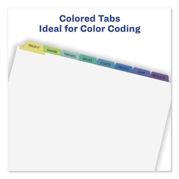 Print and Apply Index Maker Clear Label Dividers, 8-Tab, Color Tabs, 11 x 8.5, White, Contemporary Color Tabs, 5 Sets - Image 6