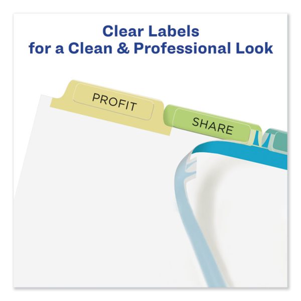 Print and Apply Index Maker Clear Label Dividers, 5-Tab, Color Tabs, 11 x 8.5, White, Contemporary Color Tabs, 25 Sets - Image 3