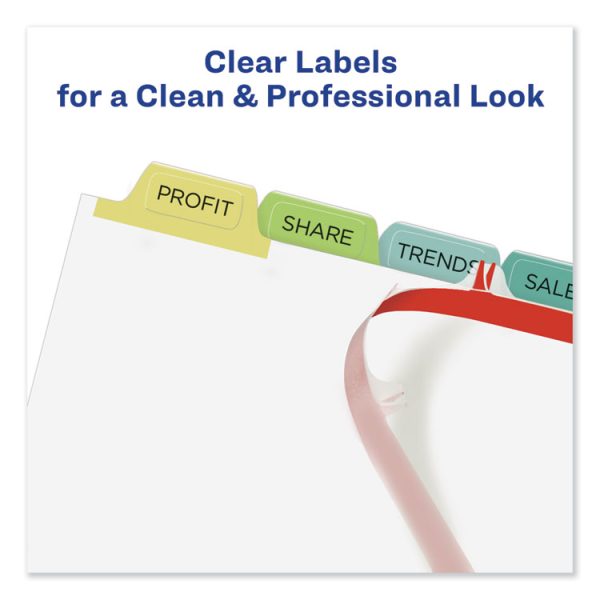 Print and Apply Index Maker Clear Label Dividers, 8-Tab, Color Tabs, 11 x 8.5, White, Contemporary Color Tabs, 25 Sets - Image 3