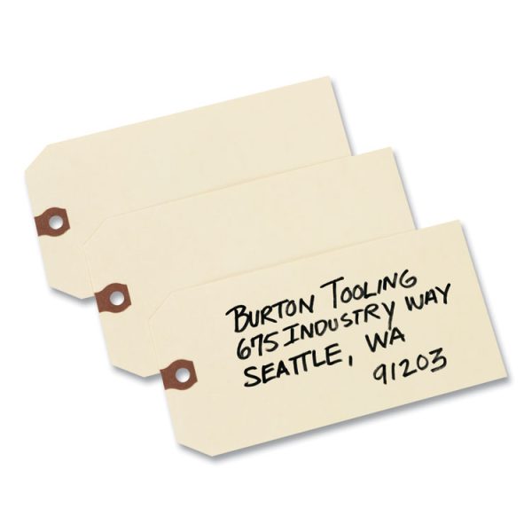 Unstrung Shipping Tags, 11.5 pt Stock, 2.75 x 1.38, Manila, 1,000/Box - Image 5