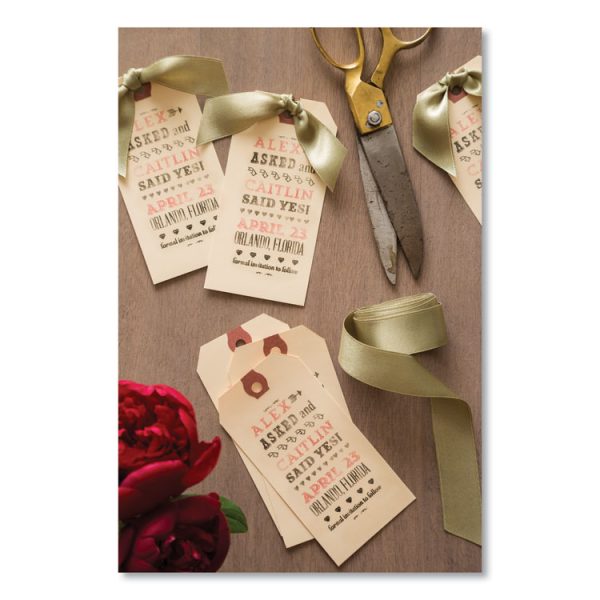 Unstrung Shipping Tags, 11.5 pt Stock, 6.25 x 3.13, Manila, 1,000/Box - Image 2