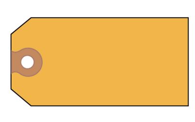 Unstrung Shipping Tags, 11.5 pt Stock, 4.75 x 2.38, Yellow, 1,000/Box