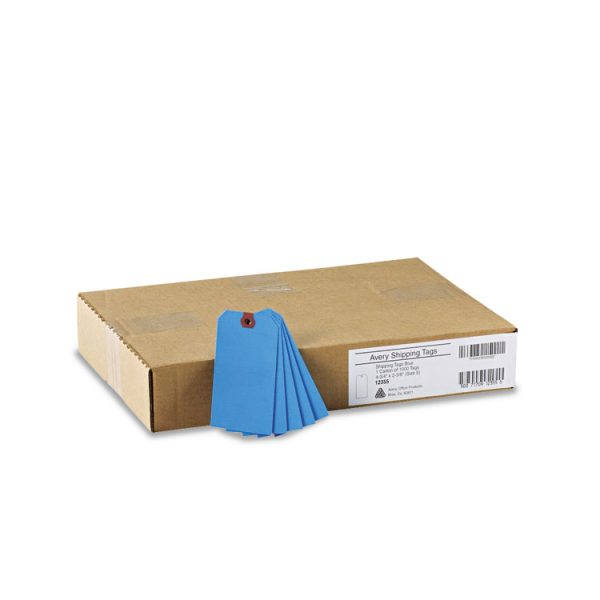 Unstrung Shipping Tags, 11.5 pt Stock, 4.75 x 2.38, Blue, 1,000/Box - Image 3