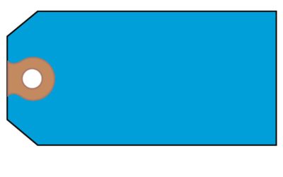 Unstrung Shipping Tags, 11.5 pt Stock, 4.75 x 2.38, Blue, 1,000/Box