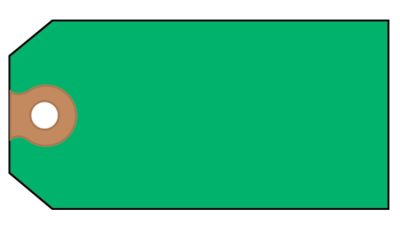 Unstrung Shipping Tags, 11.5 pt Stock, 4.75 x 2.38, Green, 1,000/Box