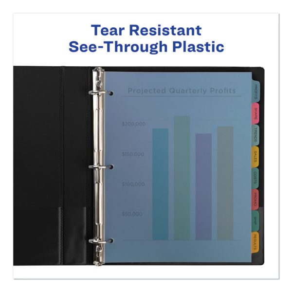 Print and Apply Index Maker Clear Label Plastic Dividers with Printable Label Strip, 8-Tab, 11 x 8.5, Assorted Tabs, 5 Sets - Image 6