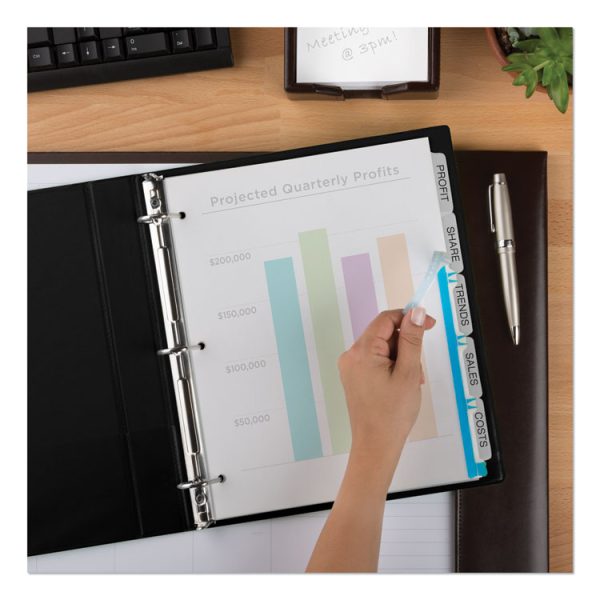 Print and Apply Index Maker Clear Label Plastic Dividers w/Printable Label Strip, 5-Tab, 11 x 8.5, Frosted Clear Tabs, 5 Sets - Image 7