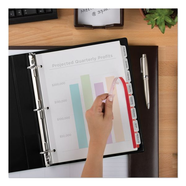Print and Apply Index Maker Clear Label Plastic Dividers w/Printable Label Strip, 8-Tab, 11 x 8.5, Frosted Clear Tabs, 5 Sets - Image 7