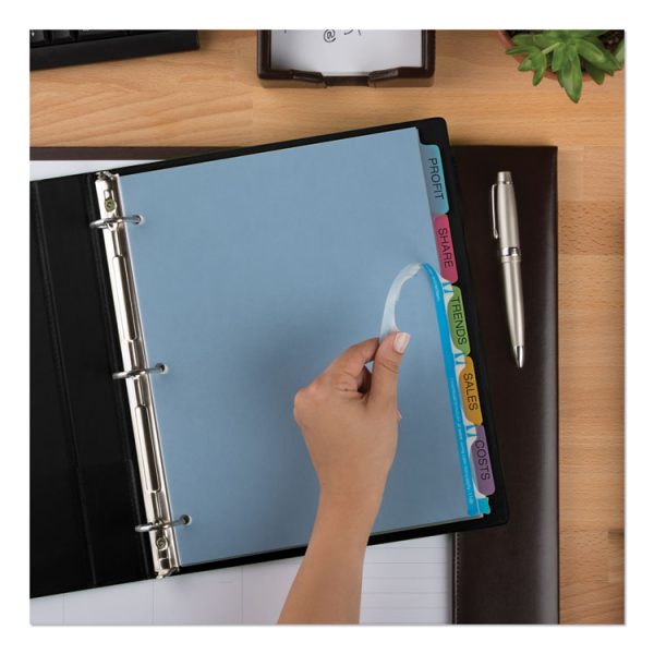 Print and Apply Index Maker Clear Label Plastic Dividers with Printable Label Strip, 5-Tab, 11 x 8.5, Assorted Tabs, 5 Sets - Image 7