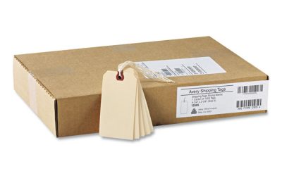 Strung Shipping Tags, 11.5 pt Stock, 4.75 x 2.38, Manila, 1,000/Box