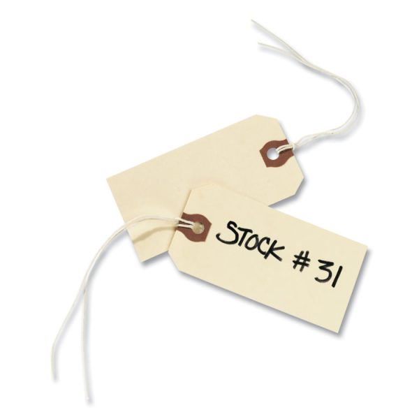 Strung Shipping Tags, 11.5 pt Stock, 6.25 x 3.13, Manila, 1,000/Box - Image 5